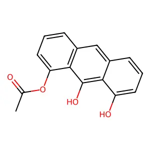 1,8,9-Anthracenetriol, 1-acetate structure