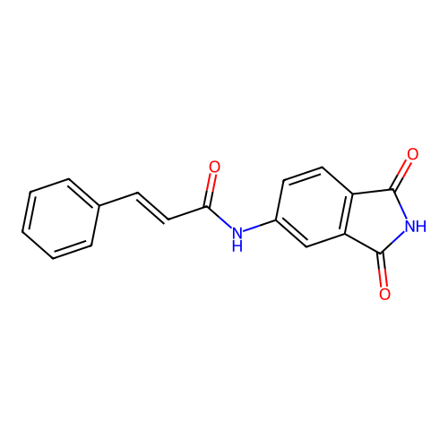 N-(1,3-dioxoisoindolin-5-yl)cinnamamide structure
