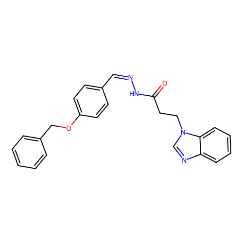3-(1H-Benzimidazol-1-YL)-N'-(4-(benzyloxy)benzylidene)propanohydrazide structure