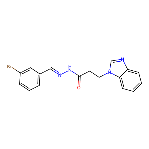 3-(1H-Benzimidazol-1-YL)-N'-(3-bromobenzylidene)propanohydrazide structure