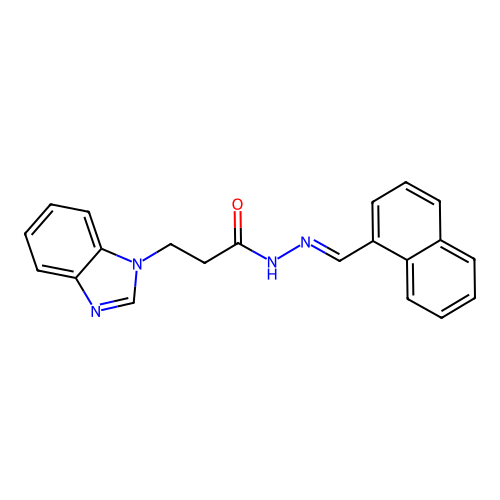 3-(1H-Benzimidazol-1-YL)-N'-(1-naphthylmethylene)propanohydrazide structure