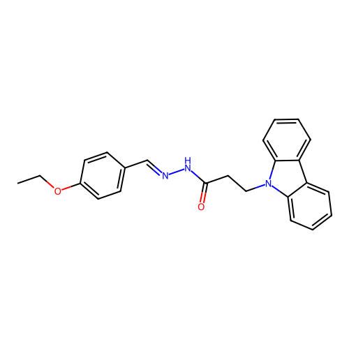 3-(9H-carbazol-9-yl)-N'-[(E)-(4-ethoxyphenyl)methylidene]propanehydrazide structure