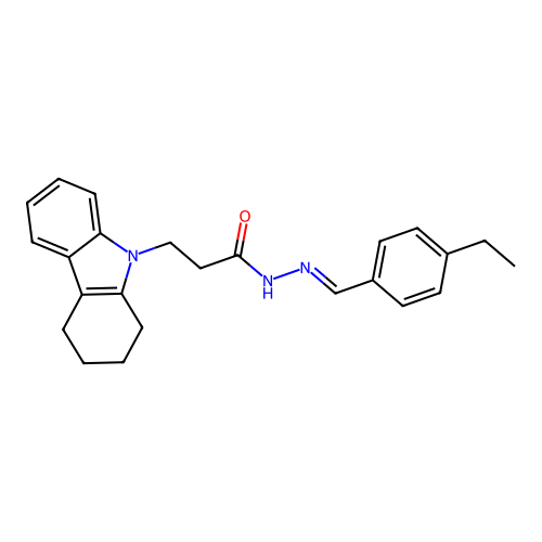 N'-(4-Ethylbenzylidene)-3-(1,2,3,4-tetrahydro-9H-carbazol-9-YL)propanohydrazide structure