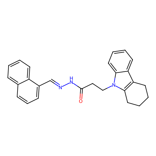 N'-(1-Naphthylmethylene)-3-(1,2,3,4-tetrahydro-9H-carbazol-9-YL)propanohydrazide structure