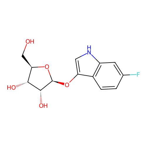 6-Fluoro-3-indolyl beta-d-ribofuranoside structure