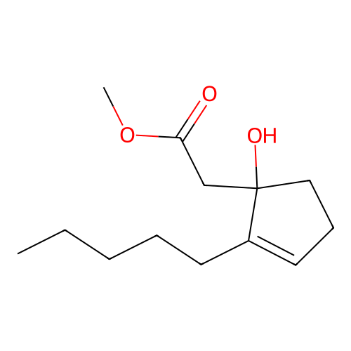 2-Cyclopentene-1-acetic acid, 1-hydroxy-2-pentyl-, methyl ester structure