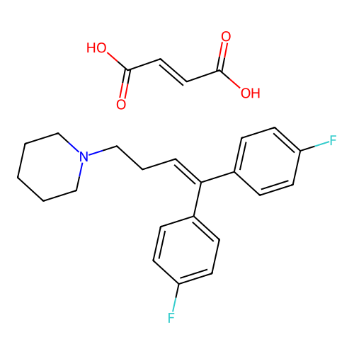 Piperidine, 1-(4,4-bis(4-fluorophenyl)-3-butenyl)-, (Z)-2-butenedioate (1:1) structure