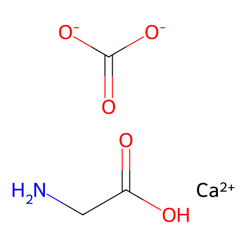 Glycine, mixt. with calcium carbonate (1:1) structure