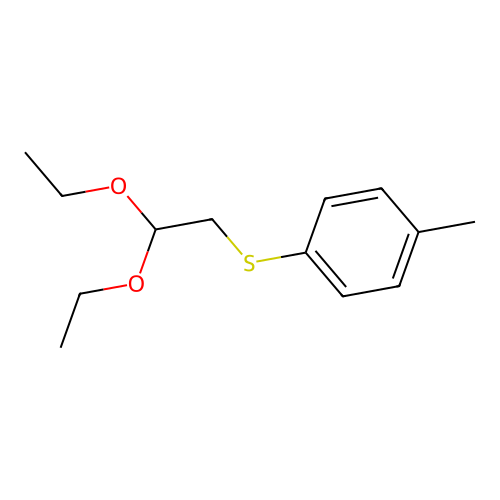 (2,2-Diethoxyethyl)(p-tolyl)sulfane structure