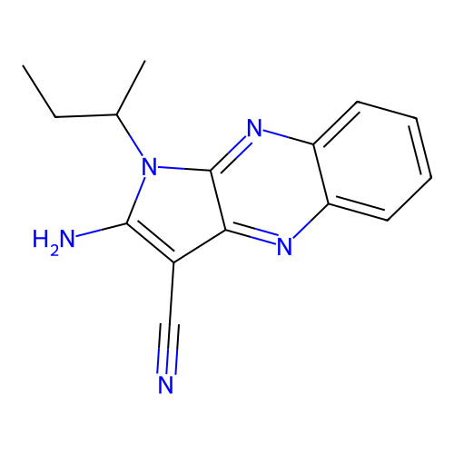 2-Amino-1-butan-2-ylpyrrolo[3,2-b]quinoxaline-3-carbonitrile structure