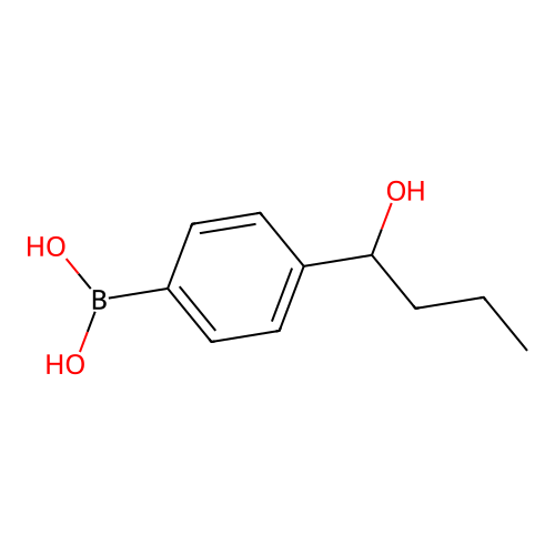 [4-(1-Hydroxybutyl)phenyl]boronic acid structure