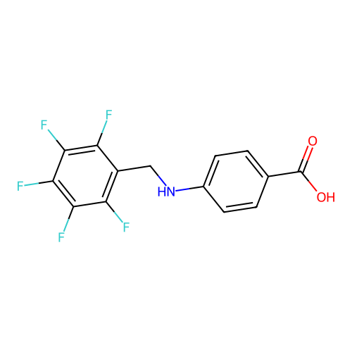 4-{[(Pentafluorophenyl)methyl]amino}benzoic acid structure