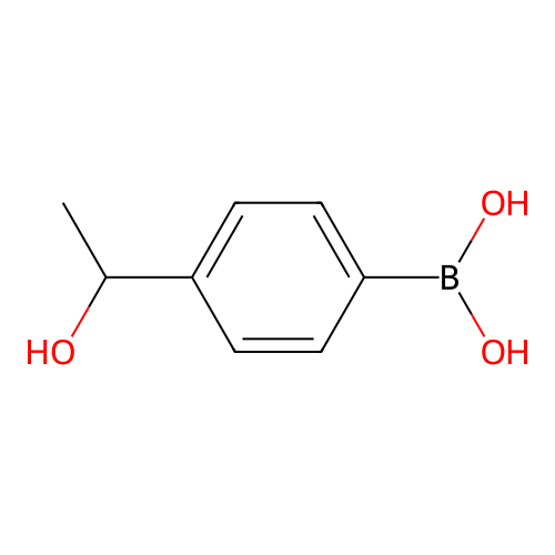 (4-(1-Hydroxyethyl)phenyl)boronic acid structure