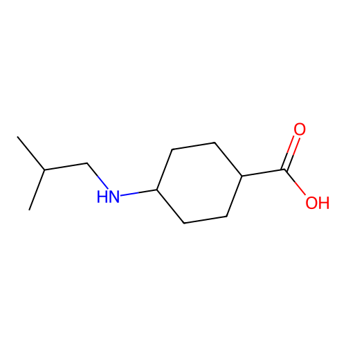 4-(2-Methylpropylamino)cyclohexane-1-carboxylic acid structure
