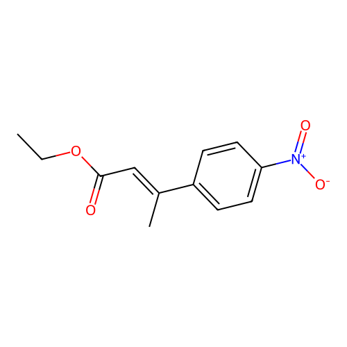 Ethyl 3-(4-nitrophenyl)but-2-enoate structure