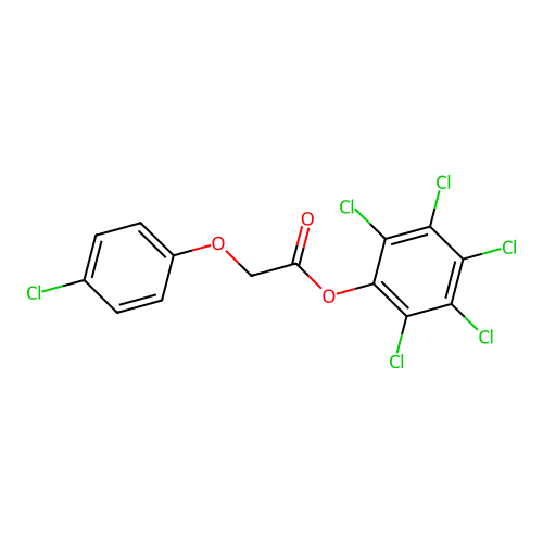 Pentachlorophenyl (4-chlorophenoxy)acetate structure