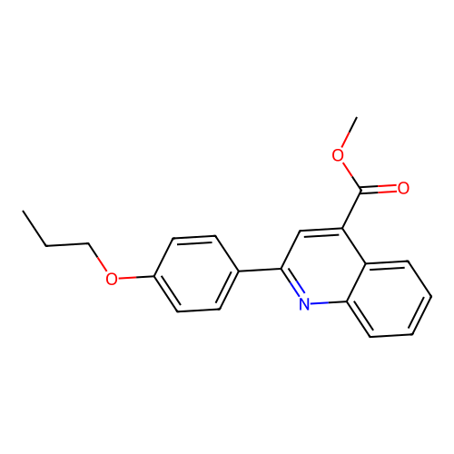 Methyl 2-(4-propoxyphenyl)quinoline-4-carboxylate structure