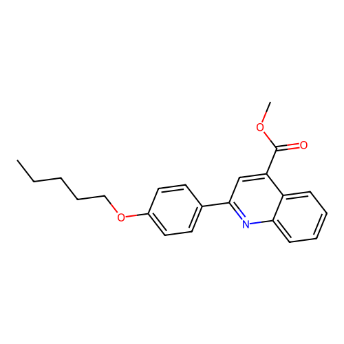 Methyl 2-(4-(pentyloxy)phenyl)quinoline-4-carboxylate structure