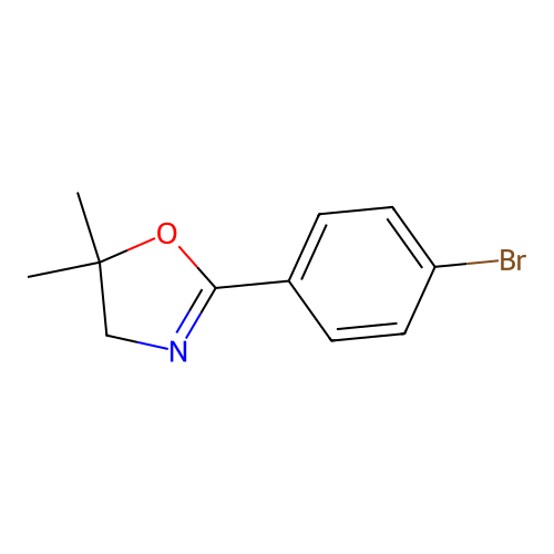 2-(4-bromophenyl)-5,5-dimethyl-4H-1,3-oxazole structure