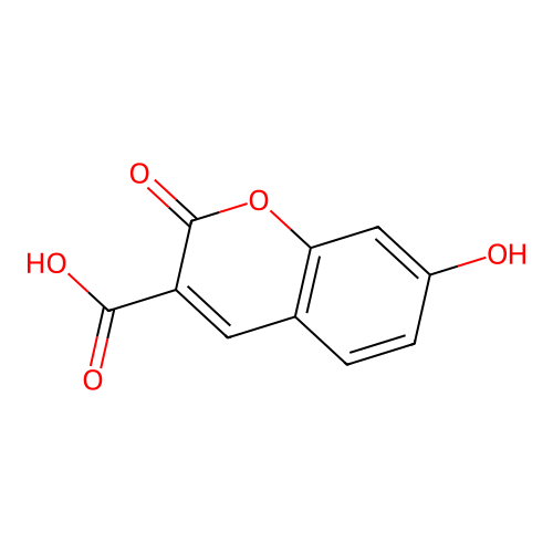7-羟基香豆素-3-甲酸 structure