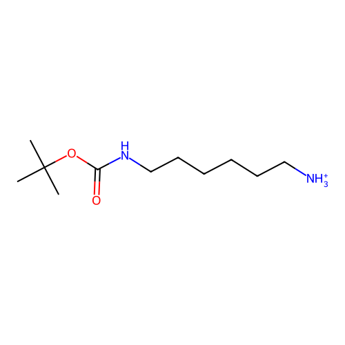 6-[(2-Methylpropan-2-yl)oxycarbonylamino]hexylazanium structure