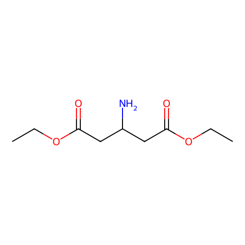 Diethyl 3-aminopentanedioate structure