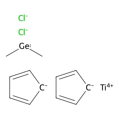 Dichloro(dimethylgermyldi-pi-cyclopentadienyl)titanium structure
