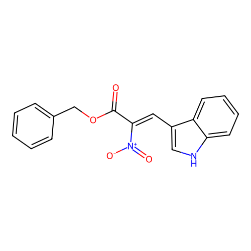 benzyl (2Z)-3-(1H-indol-3-yl)-2-nitroprop-2-enoate structure