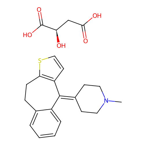 Pizotifen malate structure