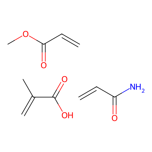 Methyl prop-2-enoate;2-methylprop-2-enoic acid;prop-2-enamide structure