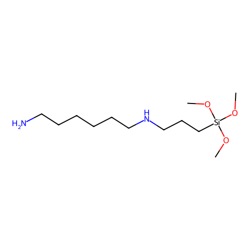 N-(6-Aminohexyl)aminopropyltrimethoxysilane structure