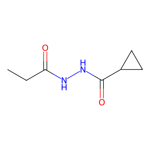 N'-propanoylcyclopropanecarbohydrazide structure