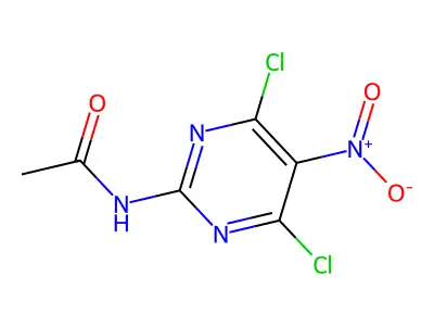 N-(4,6-dichloro-5-nitropyrimidin-2-yl)acetamide structure