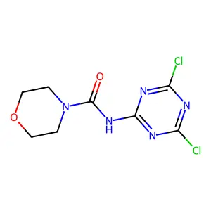 N-(4,6-Dichloro-1,3,5-triazin-2-yl)-4-morpholinecarboxamide structure