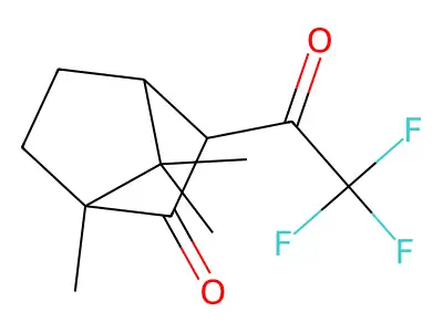 (1R)-1,7,7-trimethyl-3-(trifluoroacetyl)bicyclo(2.2.1)heptan-2-one structure