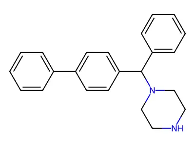 1-(Biphenyl-4-yl-phenyl-methyl)-piperazine structure