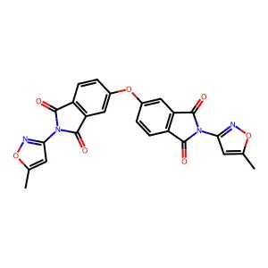 2-(5-methyl-1,2-oxazol-3-yl)-5-[2-(5-methyl-1,2-oxazol-3-yl)-1,3-dioxoisoindol-5-yl]oxyisoindole-1,3-dione structure