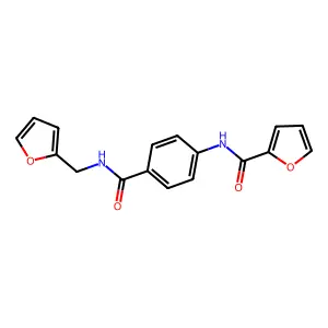 N-[4-(furan-2-ylmethylcarbamoyl)phenyl]furan-2-carboxamide structure