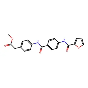Methyl (4-{[4-(2-furoylamino)benzoyl]amino}phenyl)acetate structure