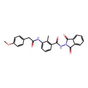 N-(1,3-dioxoisoindol-2-yl)-3-[[2-(4-methoxyphenyl)acetyl]amino]-2-methylbenzamide structure