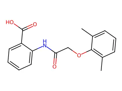 2-{[(2,6-Dimethylphenoxy)acetyl]amino}benzoic acid structure
