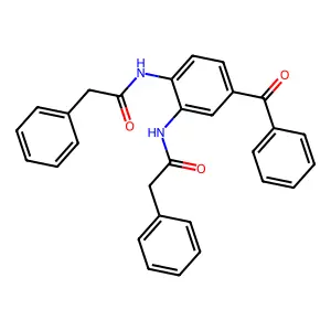 N-[4-benzoyl-2-[(2-phenylacetyl)amino]phenyl]-2-phenylacetamide structure