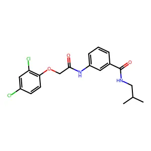 3-[[2-(2,4-dichlorophenoxy)acetyl]amino]-N-(2-methylpropyl)benzamide structure
