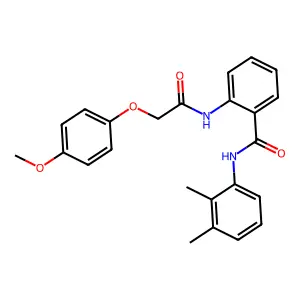 N-(2,3-dimethylphenyl)-2-[[2-(4-methoxyphenoxy)acetyl]amino]benzamide structure