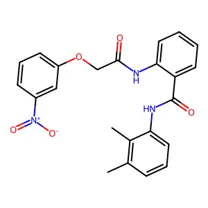 N-(2,3-dimethylphenyl)-2-[[2-(3-nitrophenoxy)acetyl]amino]benzamide structure