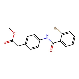 Methyl (4-{[(2-bromophenyl)carbonyl]amino}phenyl)acetate structure
