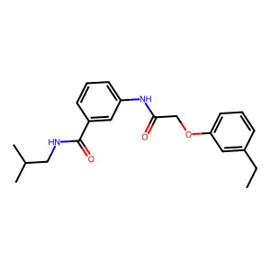 3-[[2-(3-ethylphenoxy)acetyl]amino]-N-(2-methylpropyl)benzamide structure