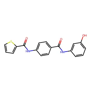 N-[4-[(3-hydroxyphenyl)carbamoyl]phenyl]thiophene-2-carboxamide structure