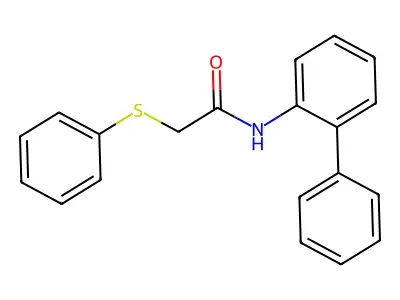 N-(2-phenylphenyl)-2-phenylsulfanylacetamide structure