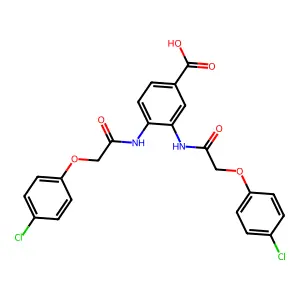 3,4-Bis{[(4-chlorophenoxy)acetyl]amino}benzoic acid structure